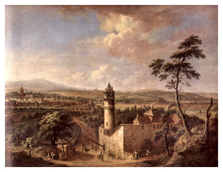 Ansicht des östlicher Stadtteils vom Sachsenhäuser Berg aus, 1779
