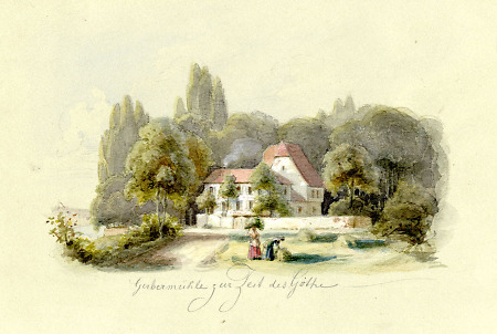 Ansicht der Gerbermühle bei Frankfurt, um 1800