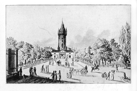 Das neue Torgebäude am Eschenheimer Turm, um 1812