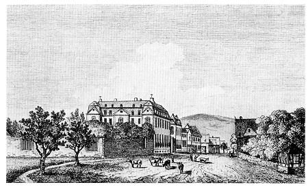 Ansicht des Bockenheimer Schlosses, um 1820