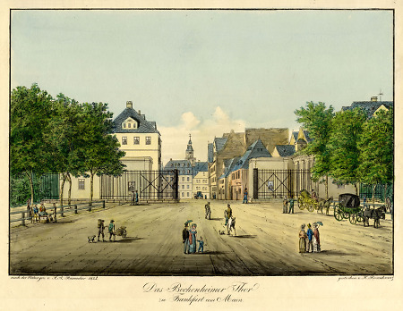 Blick auf das Bockenheimer Tor, 1825