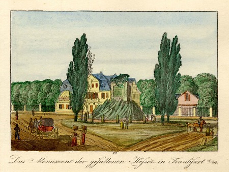 Ansicht des Monuments der gefallenen Hessen, 1825