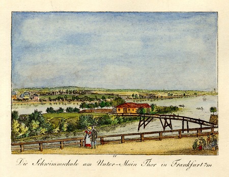 Ansicht der Schwimmschule am Untermaintor, 1825
