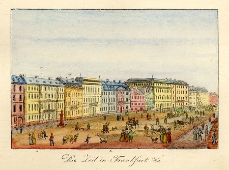 Blick auf die Zeil in Frankfurt, 1825