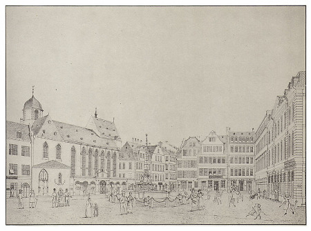 Der Liebfrauenberg in Frankfurt von Westen aus gesehen, 1827