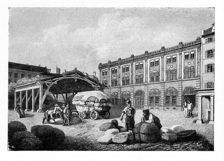 Ansicht des Zollhofs am Main, nach 1836