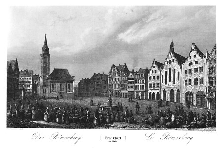 Ansicht des Römerbergs, 1845