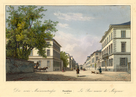 Blick in die Neue Mainzer Straße, um 1840