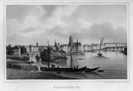 Ansicht von Frankfurt aus Westen, 1847