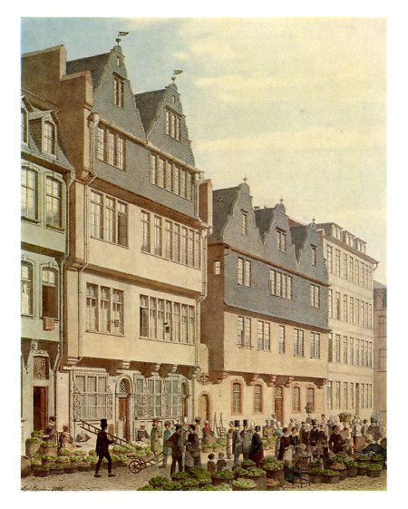 Ansicht des Hauses Ochsenstein, Großer Hirschgraben, 1855