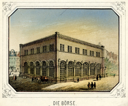 Ansicht der Frankfurter Börse, 1860/70