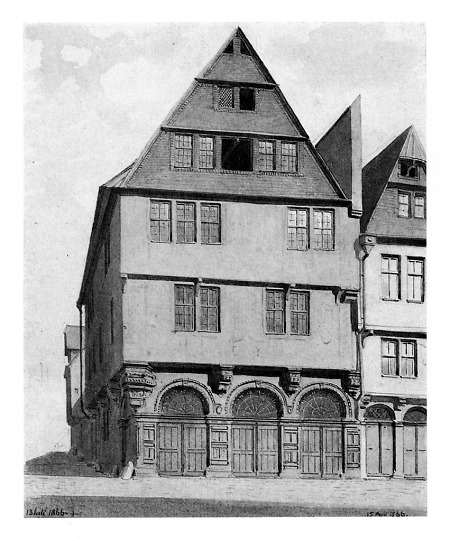 Ansicht des Hauses Schnurgasse 43, 1866