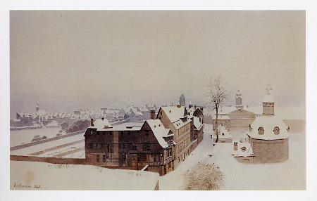 Die Radgasse mit den Bleichhäusern im Winter, 1867