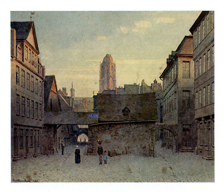Ansicht von Tierischer Hof, Thierische Gasse 11 und Steingasse 7, 1868