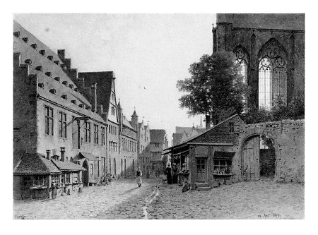 Ansicht der Stadtwaage am Weckmarkt, 1870
