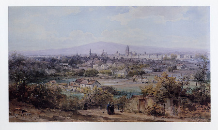 Blick auf Frankfurt vom Mühlberg, 1871