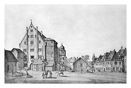 Der Rahmhof mit dem alten Zeughaus, 1872