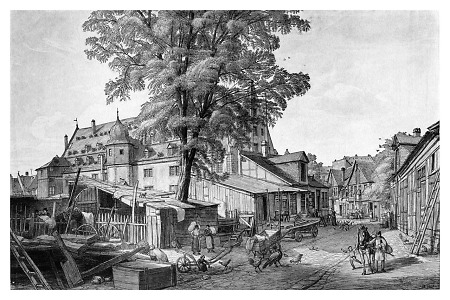 Der kleine Taubenhof und das alte Zeughaus, 1872
