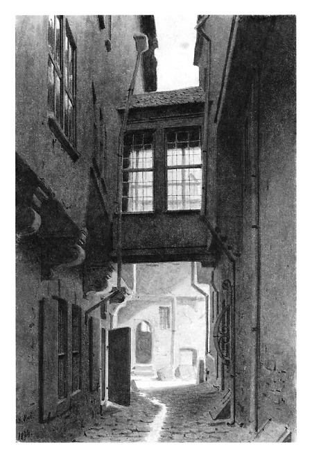 Ansicht des Rapunzelgäßchens, 1874