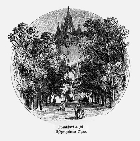 Ansicht des Eschenheimer Tors, 1875