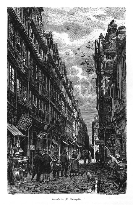 Blick in die Judengasse, 1875