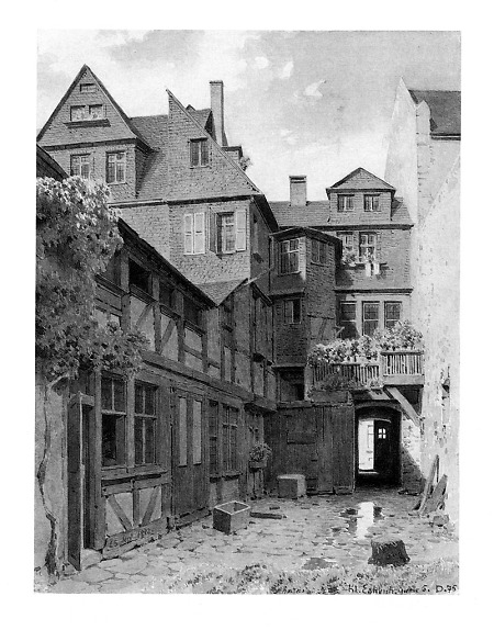 Blick in die Kleine Eschenheimer Gasse 5, 1882