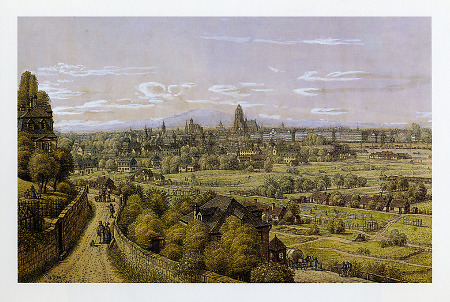 Blick auf Frankfurt vom Mühlberg, 1884