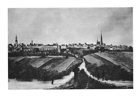 Westansicht von Friedberg, um 1850