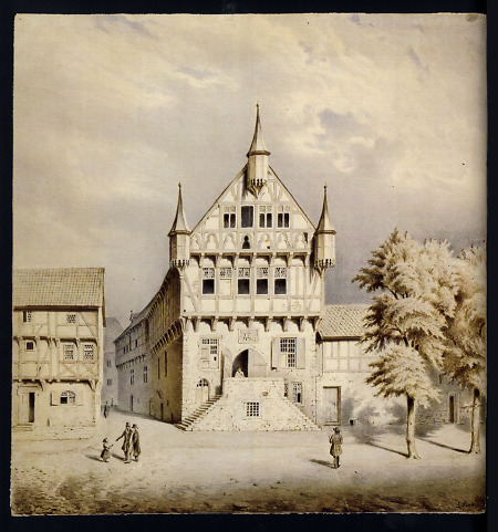 Ansicht des Fritzlarer Rathauses, um 1825