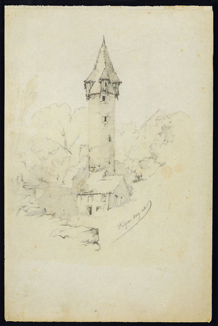 Ansicht des Turms am Bad, 1846