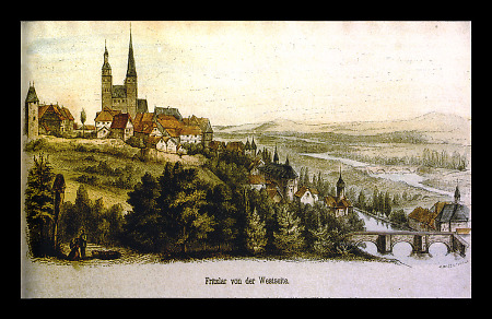 Ansicht Fritzlars vom Galberg aus, um 1864