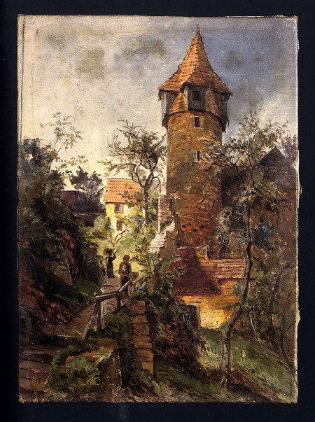 Südansicht des Turmes am Bad, um 1880