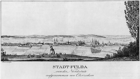 Ansicht Fuldas von Nordosten, um 1825