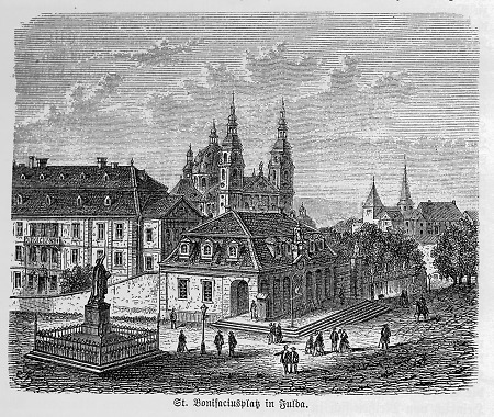Ansicht des Bonifatiusplatzes, 1882
