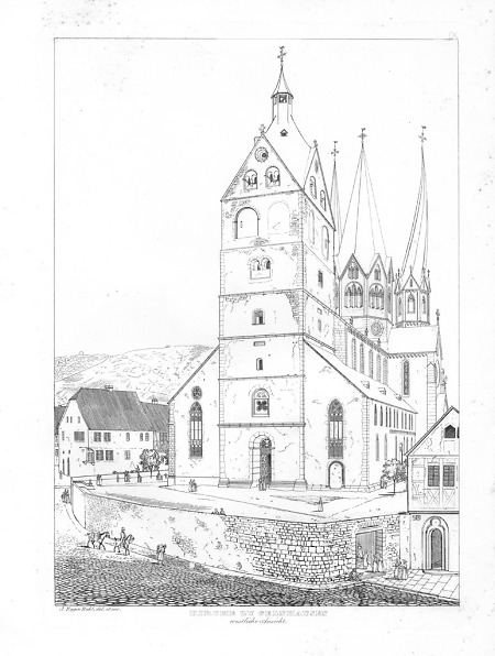 Ansicht der Marienkirche von der Westseite, 1831