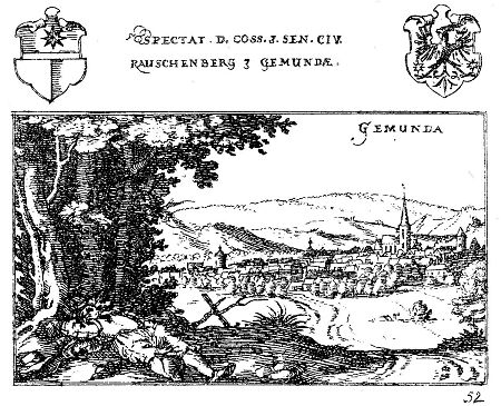 Ansicht von Gemünden, 1605
