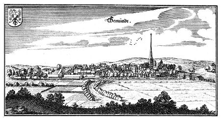 Ansicht von Gemünden, 1646