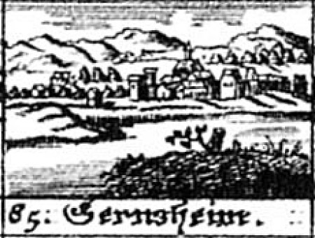 Miniaturansicht von Gernsheim auf einem Flugblatt König Gustav Adolfs von Schweden, 1631/32