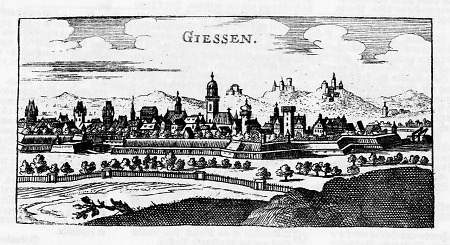 Ansicht von Gießen, 1725