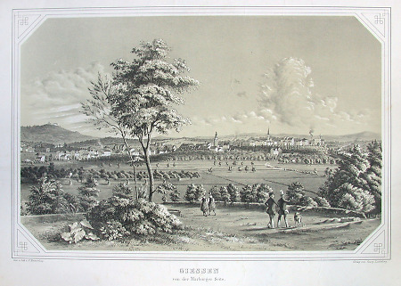 Ansicht Gießens von der Nordseite, um 1860