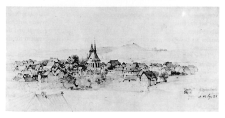 Ansicht von Gladenbach, 1838