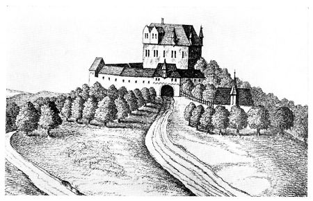 Ansicht der Burg Blankenstein, 19. Jahrhundert