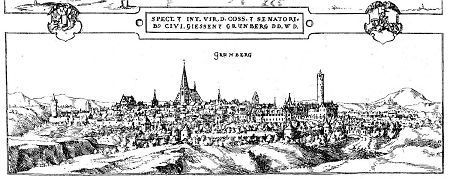 Ansicht von Grünberg, 1605