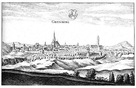 Ansicht von Grünberg, 1646