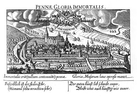 Ansicht von Haiger, 1624