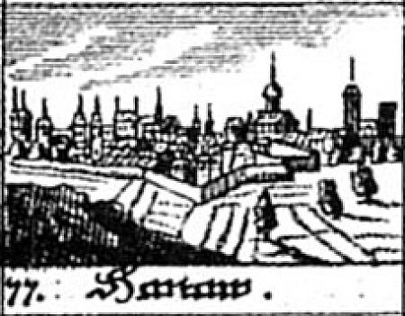 Miniaturansicht von Hanau auf einem Flugblatt König Gustav Adolfs von Schweden, 1631/32