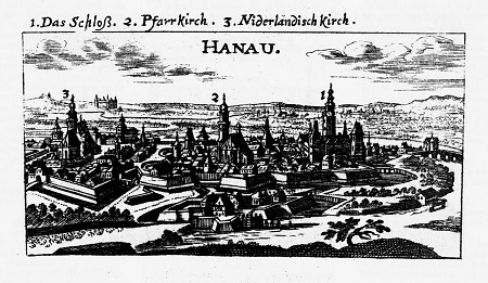 Ansicht von Hanau, 1725