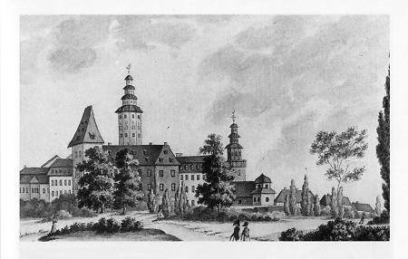 Das Hanauer Schloss vor dem Abbruch, 1828