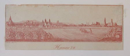 Ansicht von Hanau, Mitte 19. Jahrhundert