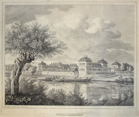 Ansicht von Schloss Philippsruhe, um 1833